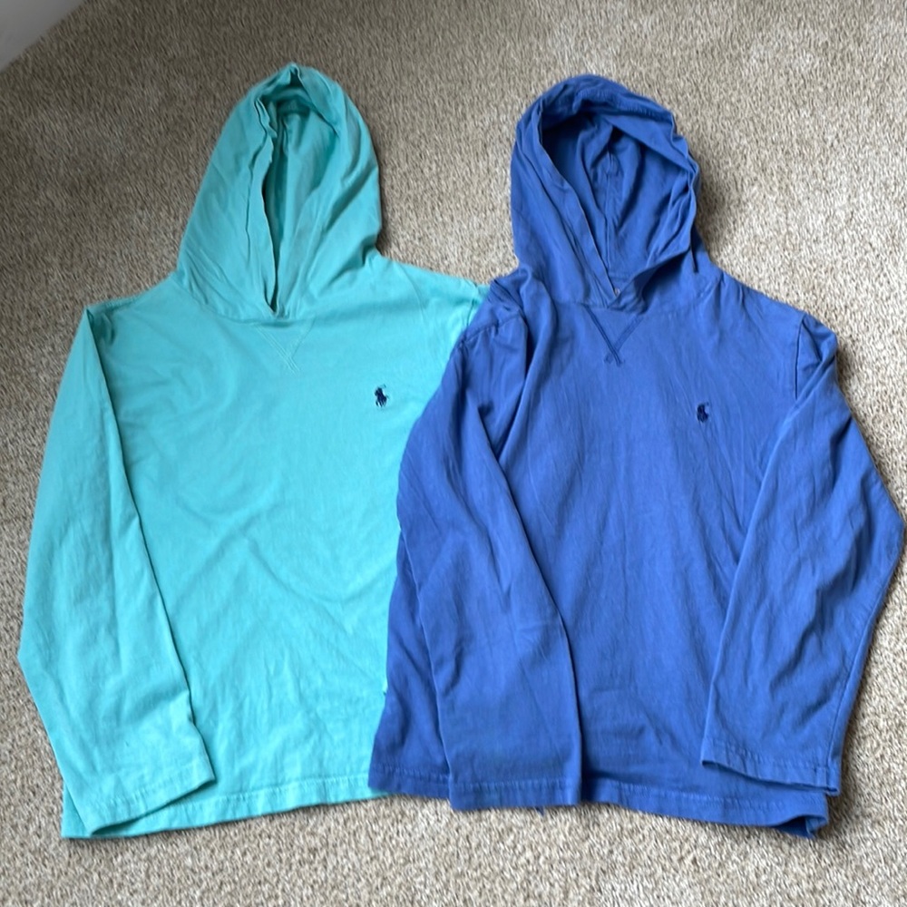 2 Polo Ralph Lauren lightweight hoodies